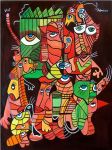 Monstres sacrés acrylique sur toile 2004