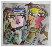 Strangers in the night,aquarelle,2016
