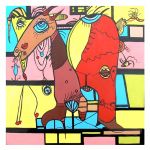 animalite, acrylique sur toile, 40x 40, 2005